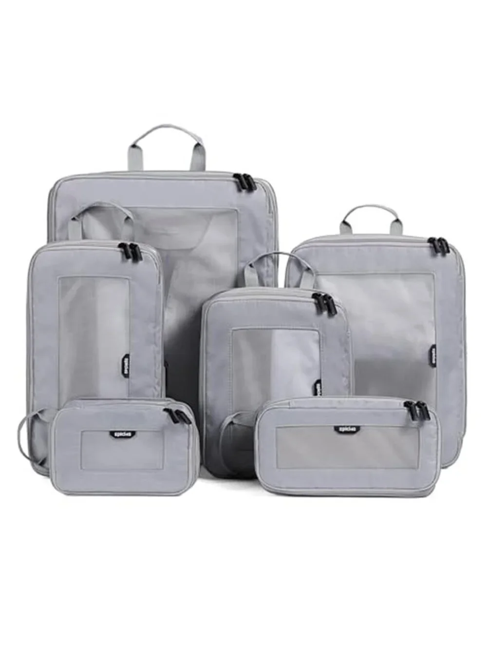 Compression Packing Cubes Travel Organizer Set Luggage Storage Bags 6 Piece